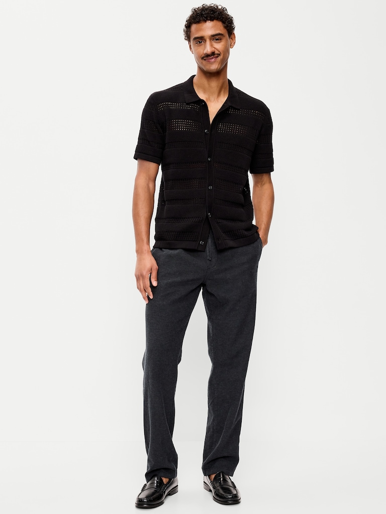 90's Straight-Fit Linen-Blend Pants