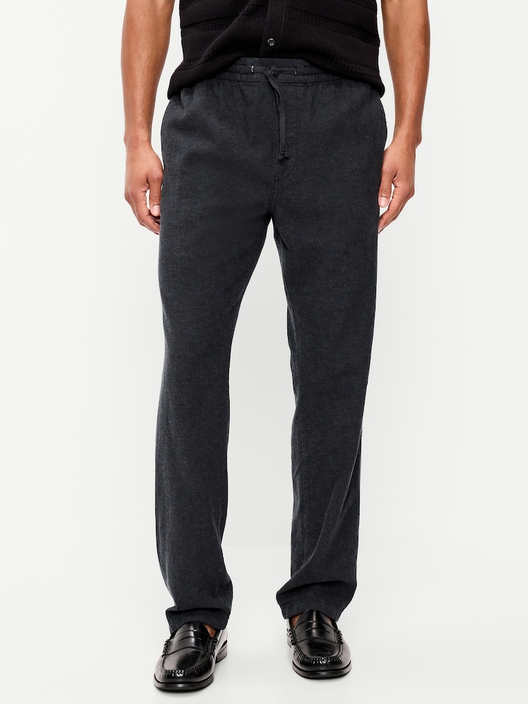 90's Straight-Fit Linen-Blend Pants