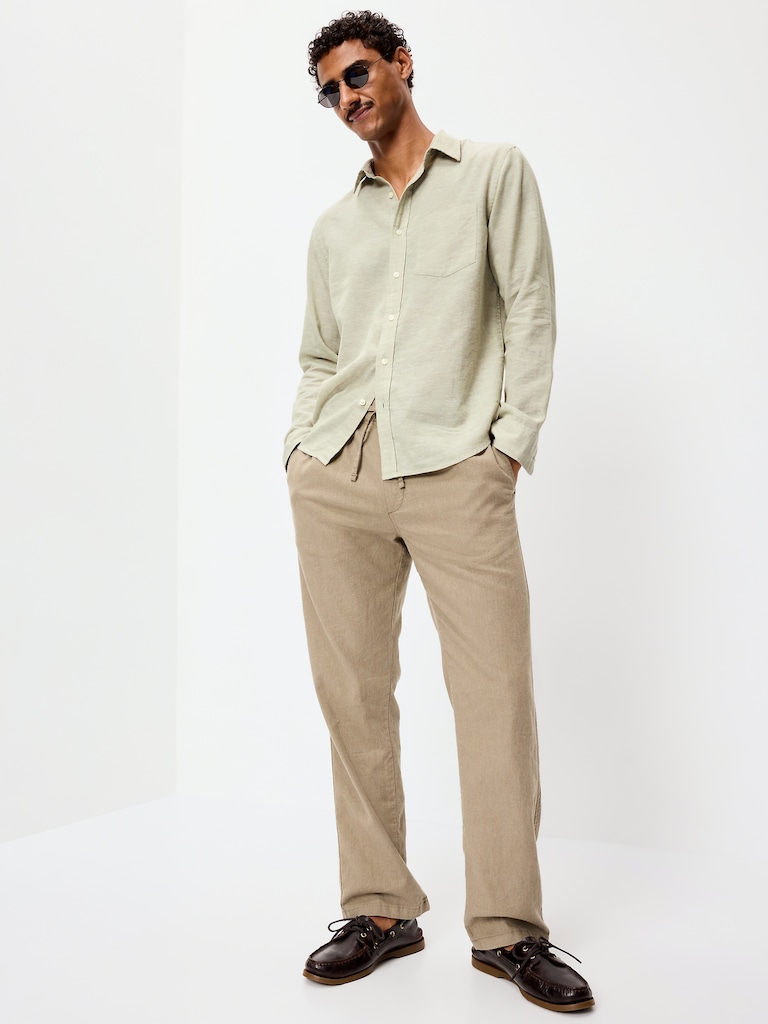 Classic Fit Linen-Blend Shirt