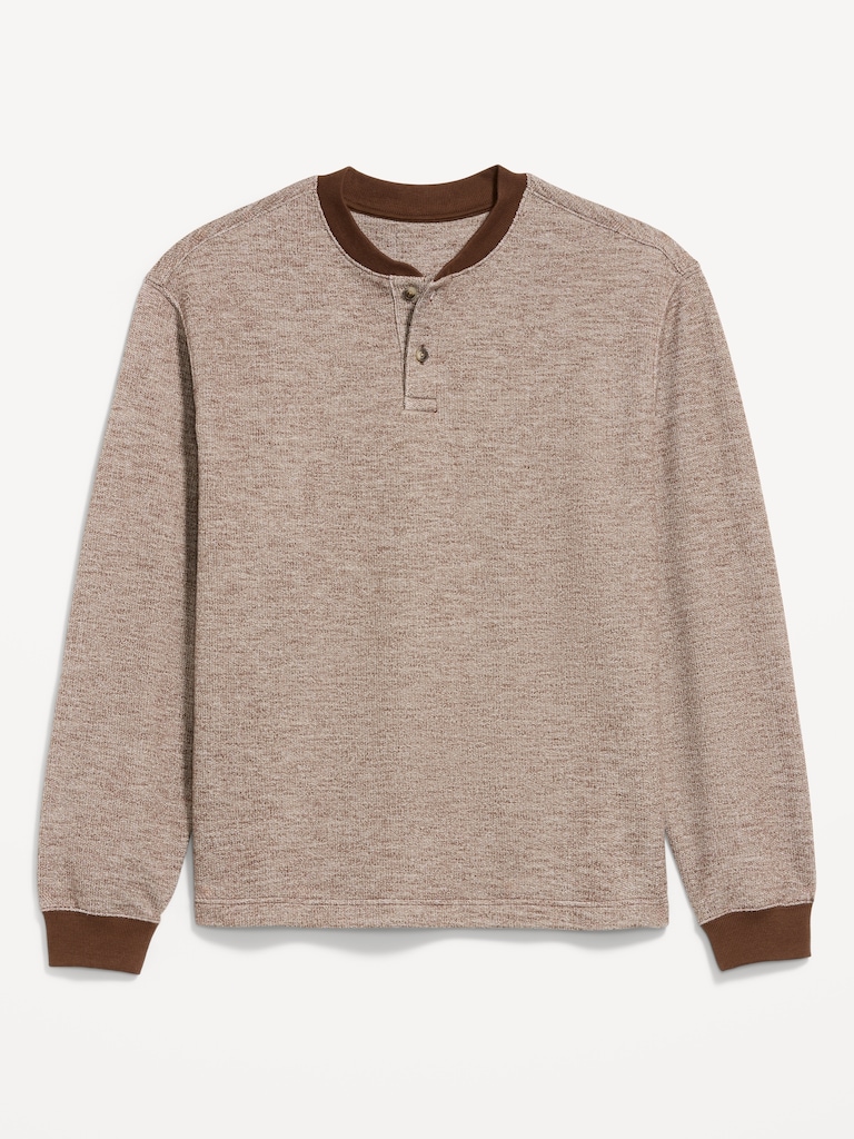 T-shirt henley en molleton