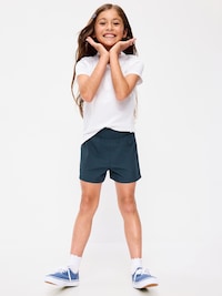 High-Waisted StretchTech Performance Shorts for Girls