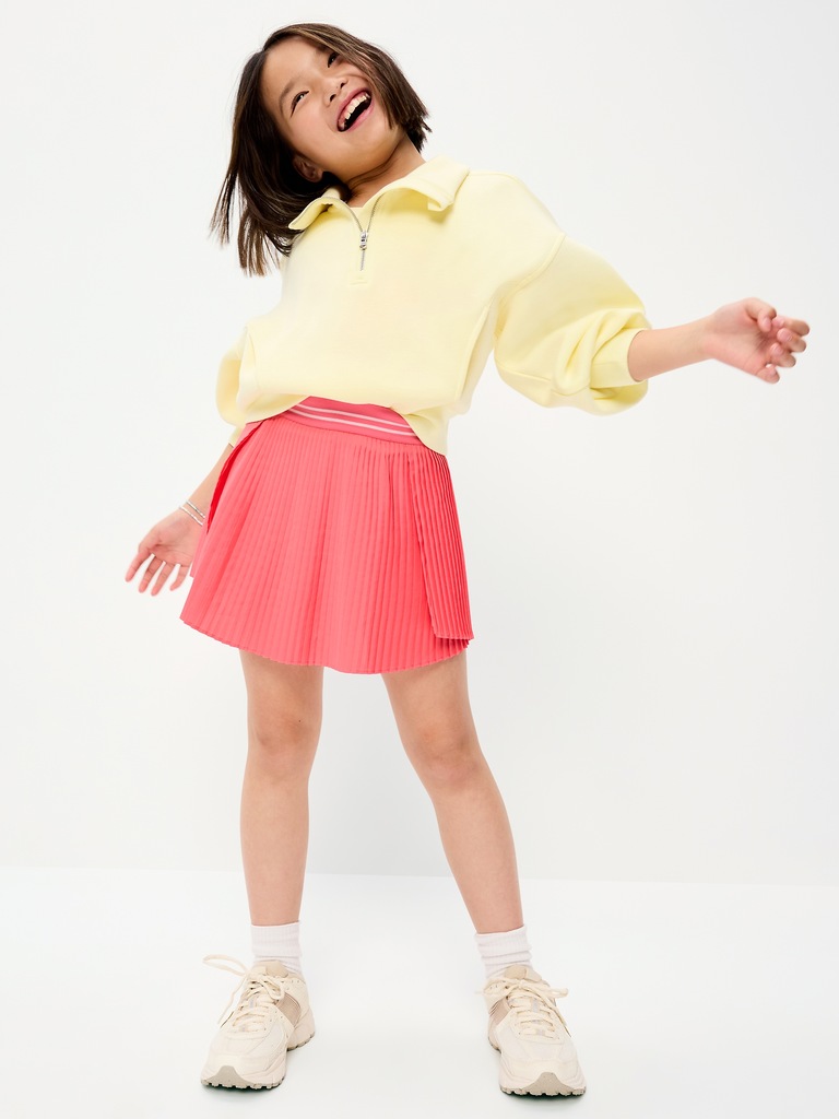 High-Waisted Micro-Pleated Skort for Girls