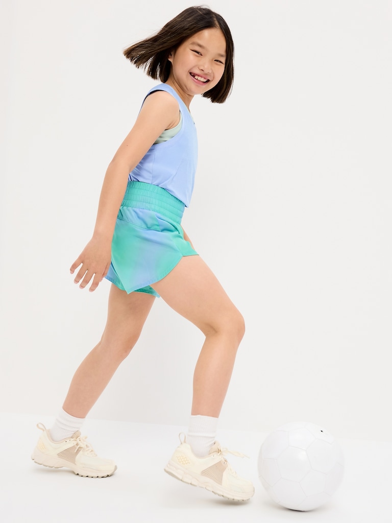 High-Waisted Dolphin-Hem Run Shorts for Girls