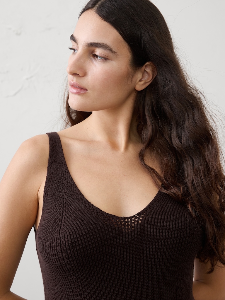 V-Neck Tank Midi Dress