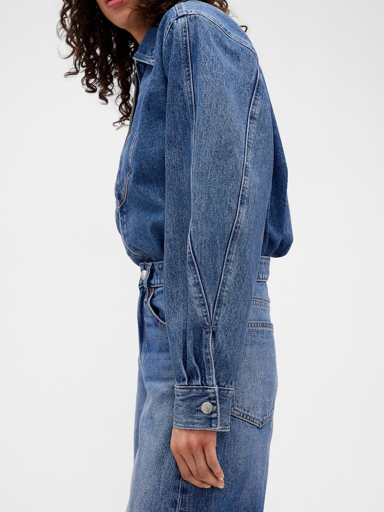 Gap × Victoria Beckham Denim Zip Shirt