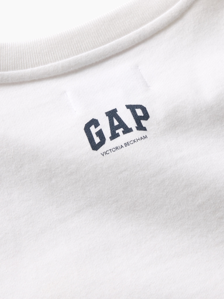 Gap × Victoria Beckham Organic Cotton Logo Crop T-Shirt