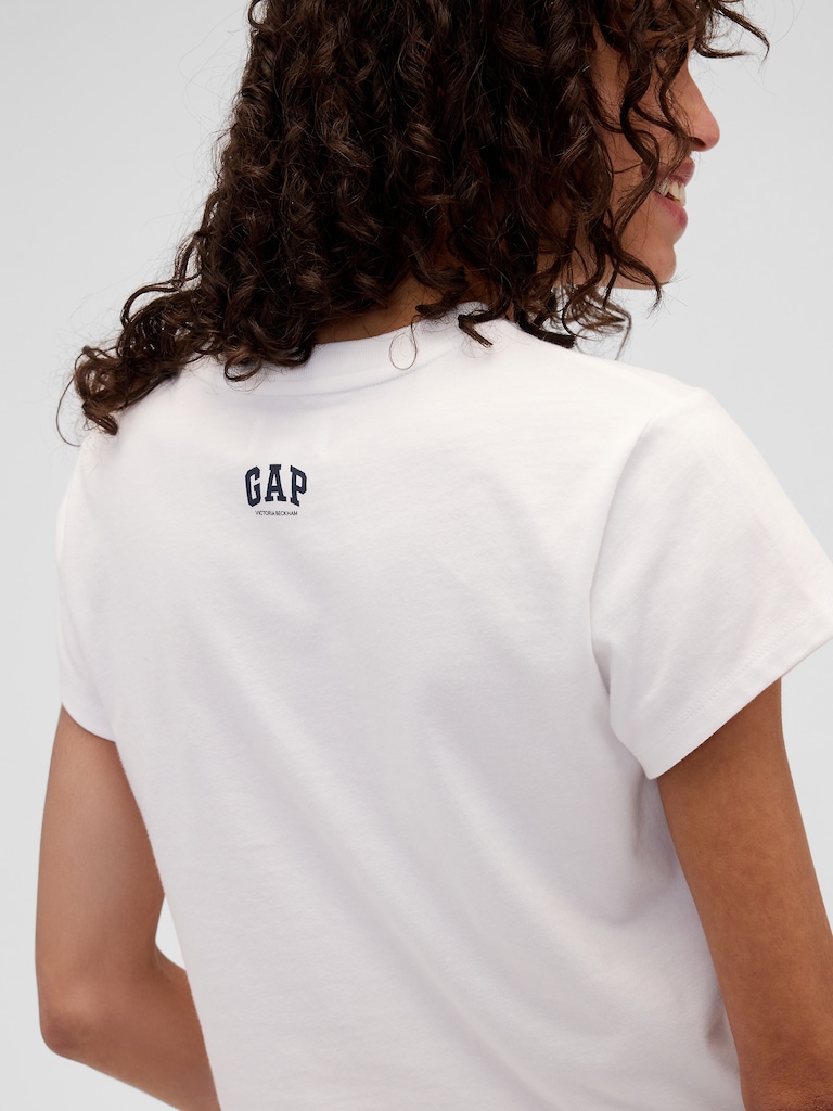 Gap × Victoria Beckham Organic Cotton Logo Crop T-Shirt