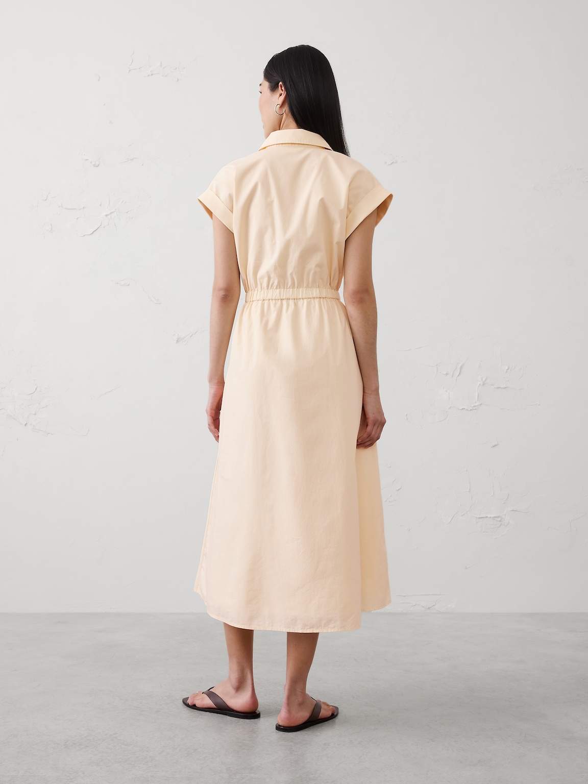 Cutout Poplin Maxi Dress