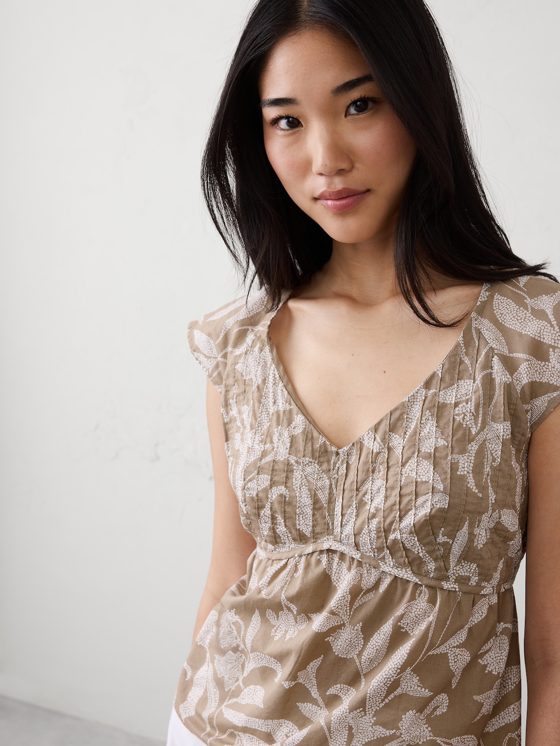 Pintuck Empire Top