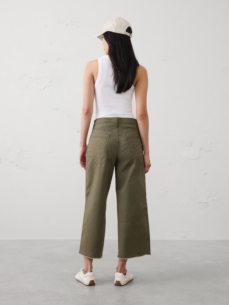 Wide-Leg High-Rise Authentic Cropped Chino