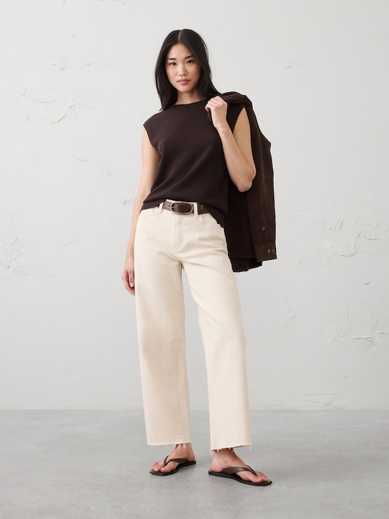 Ramie-Cotton Sweater Tank