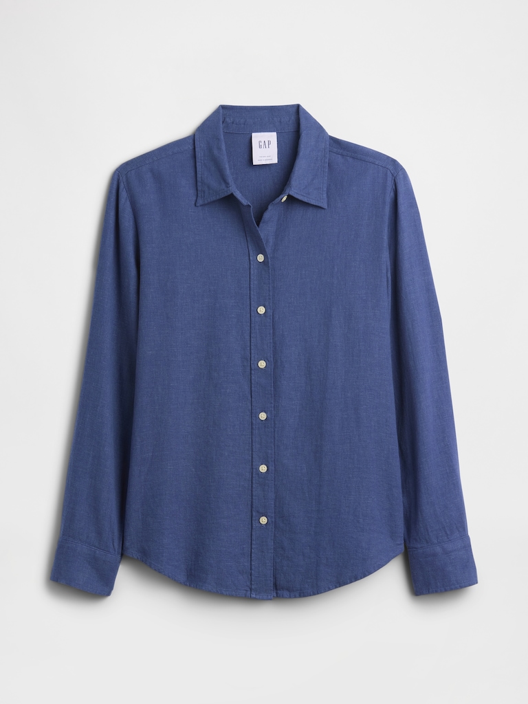 Oversized Linen-Blend Easy Shirt