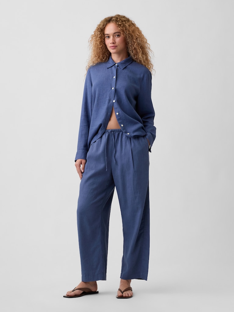 Oversized Linen-Blend Easy Shirt