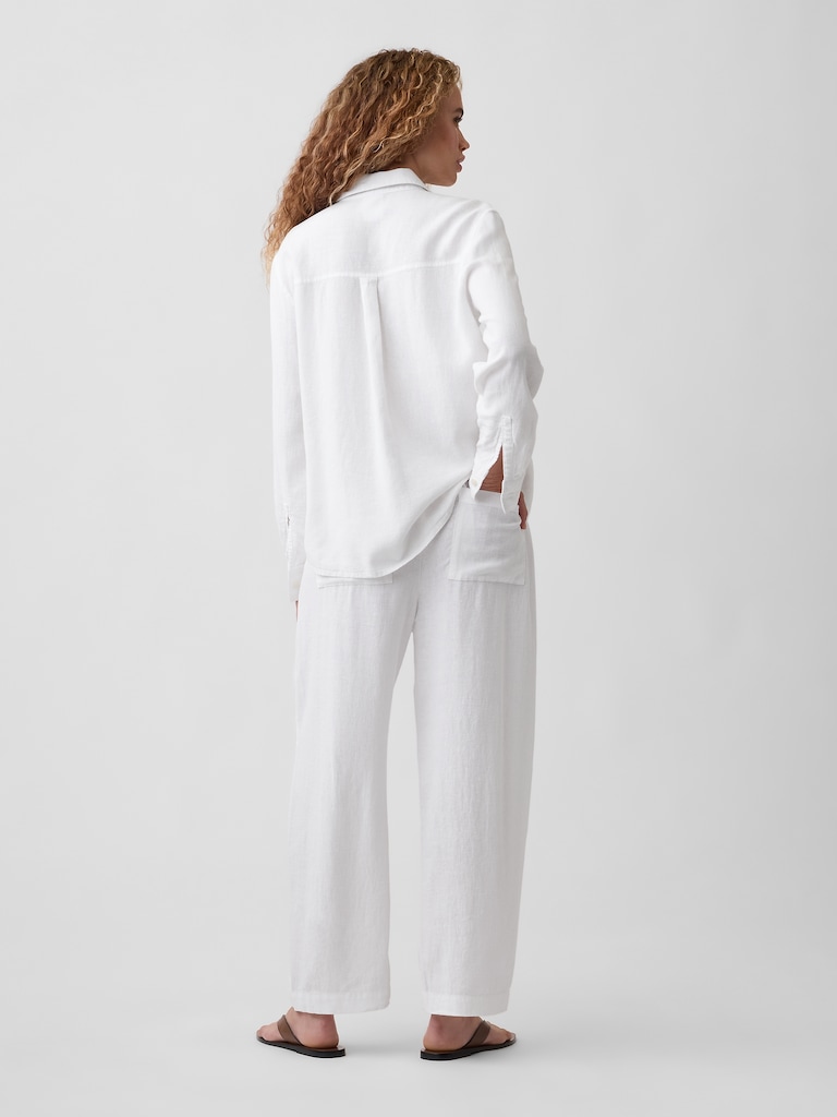 Mid Rise Pull-On Barrel Pants