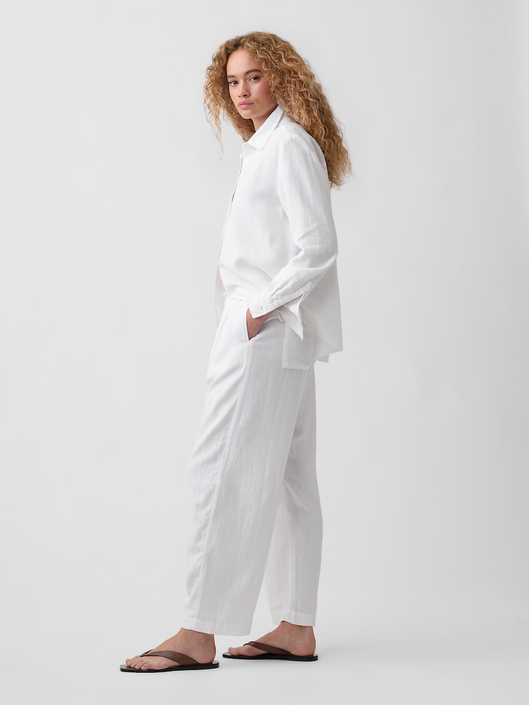 Mid Rise Pull-On Barrel Pants