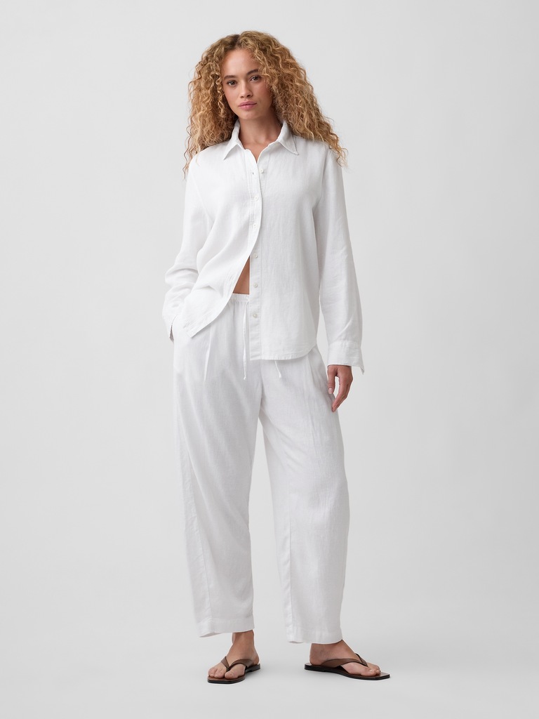 Mid Rise Pull-On Barrel Pants
