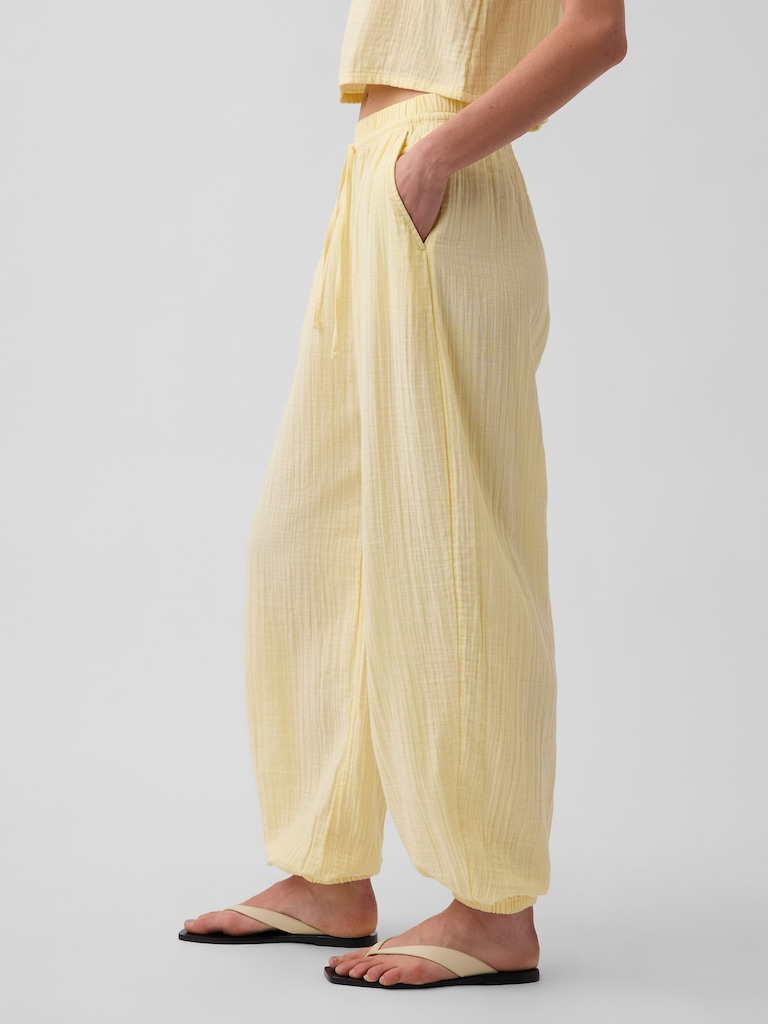 Cotton Gauze Easy Joggers