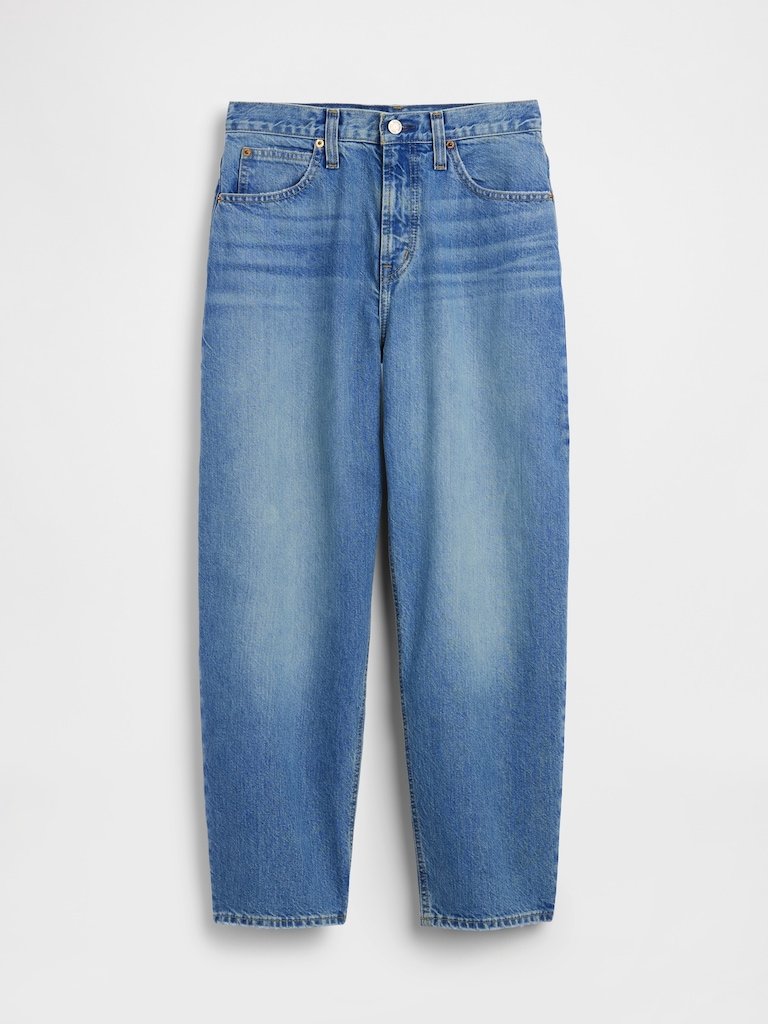 High Rise Crop Barrel Jeans