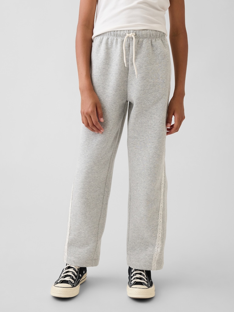 Kids VintageSoft Relaxed Lace-Trim Barrel Joggers