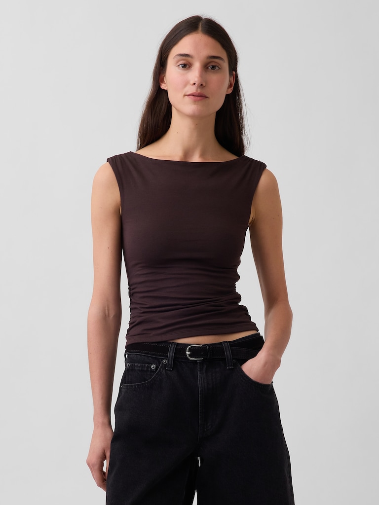 CloseKnit Jersey Ruched Crop Top