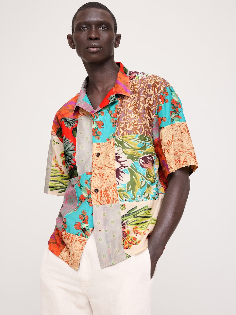 Chemise de vacances décontractée en coton léger