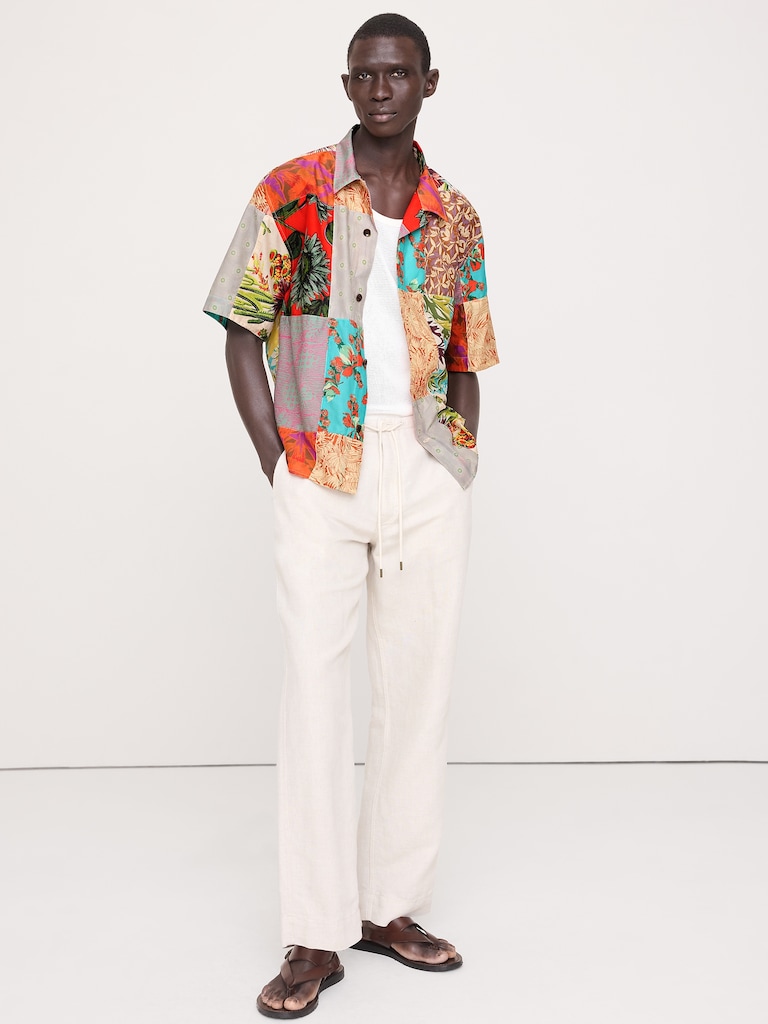 Chemise de vacances décontractée en coton léger