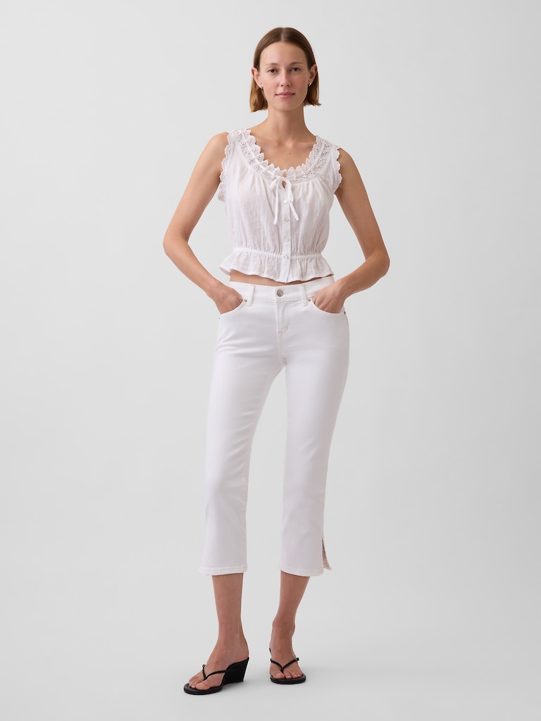Low Rise Capri Jeans