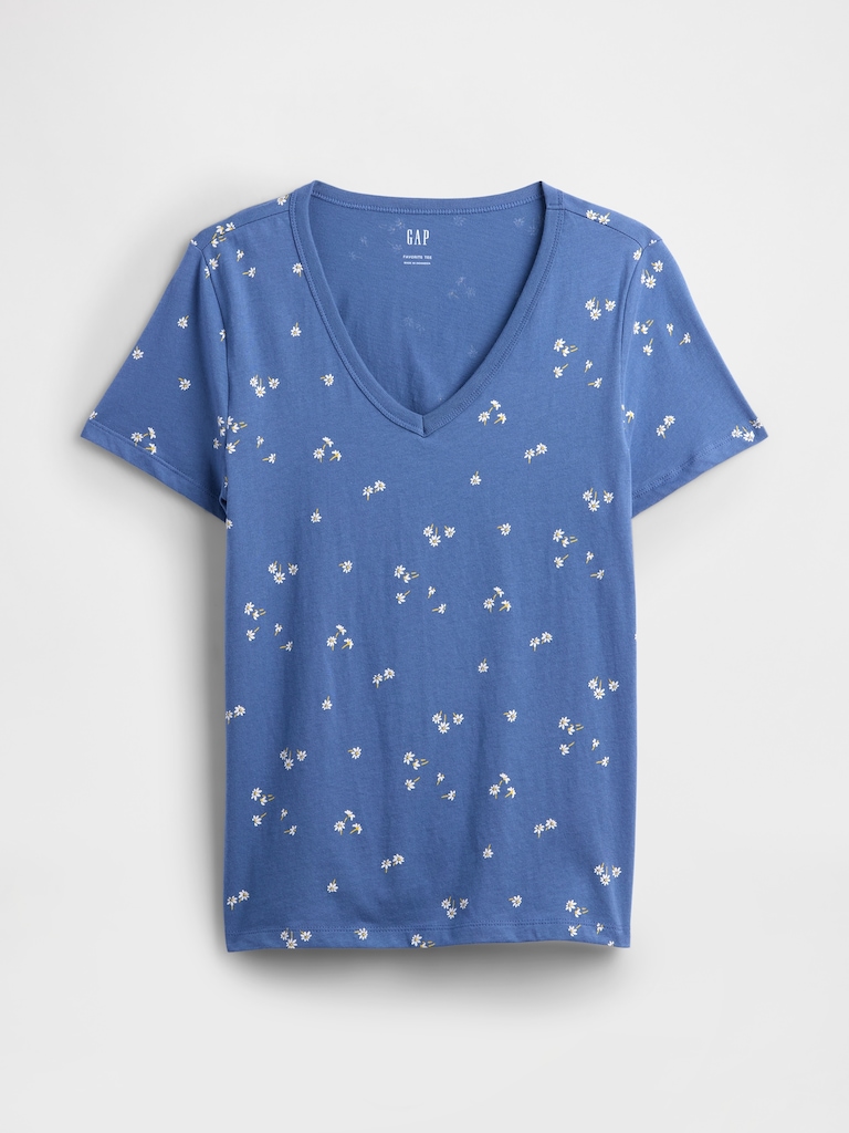 Favorite Print V-Neck T-Shirt