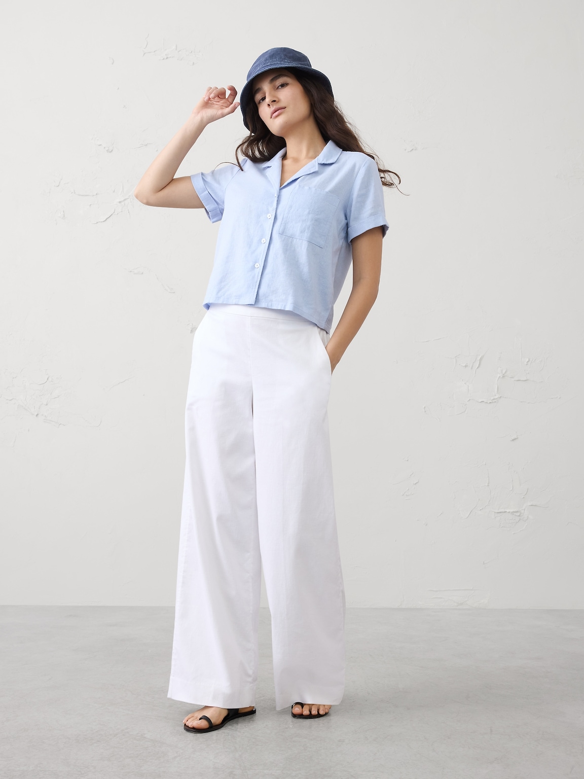 Linen-Blend Shirt