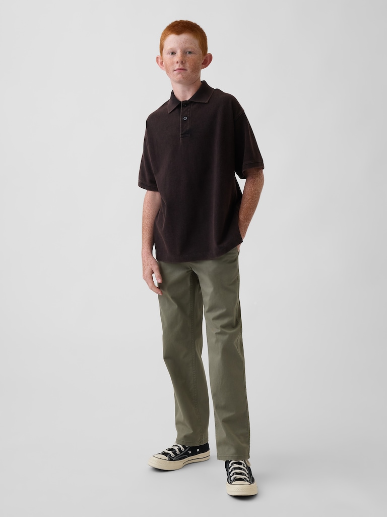 Kids Modern Relaxed Straight Khakis