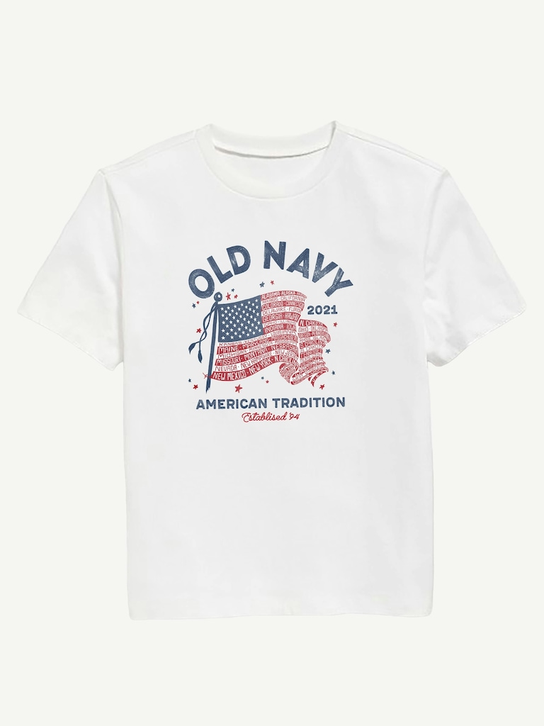 Heritage 2021 Flag Graphic T-Shirt For Kids