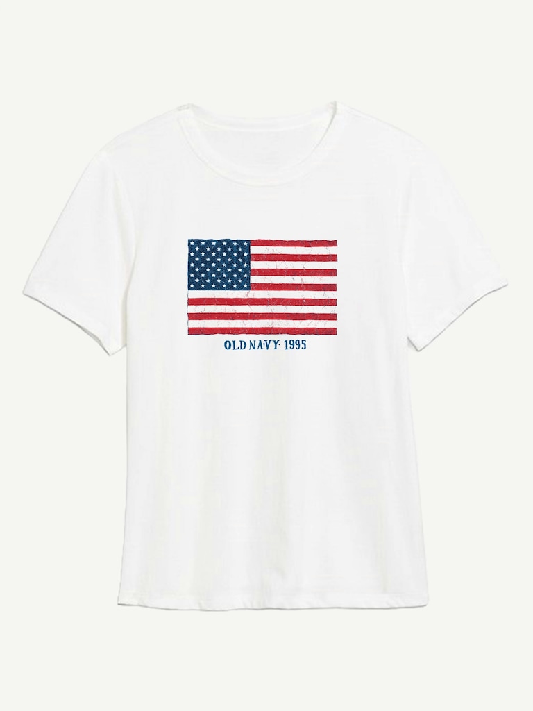 Heritage 1995 Flag Graphic T-Shirt For Women