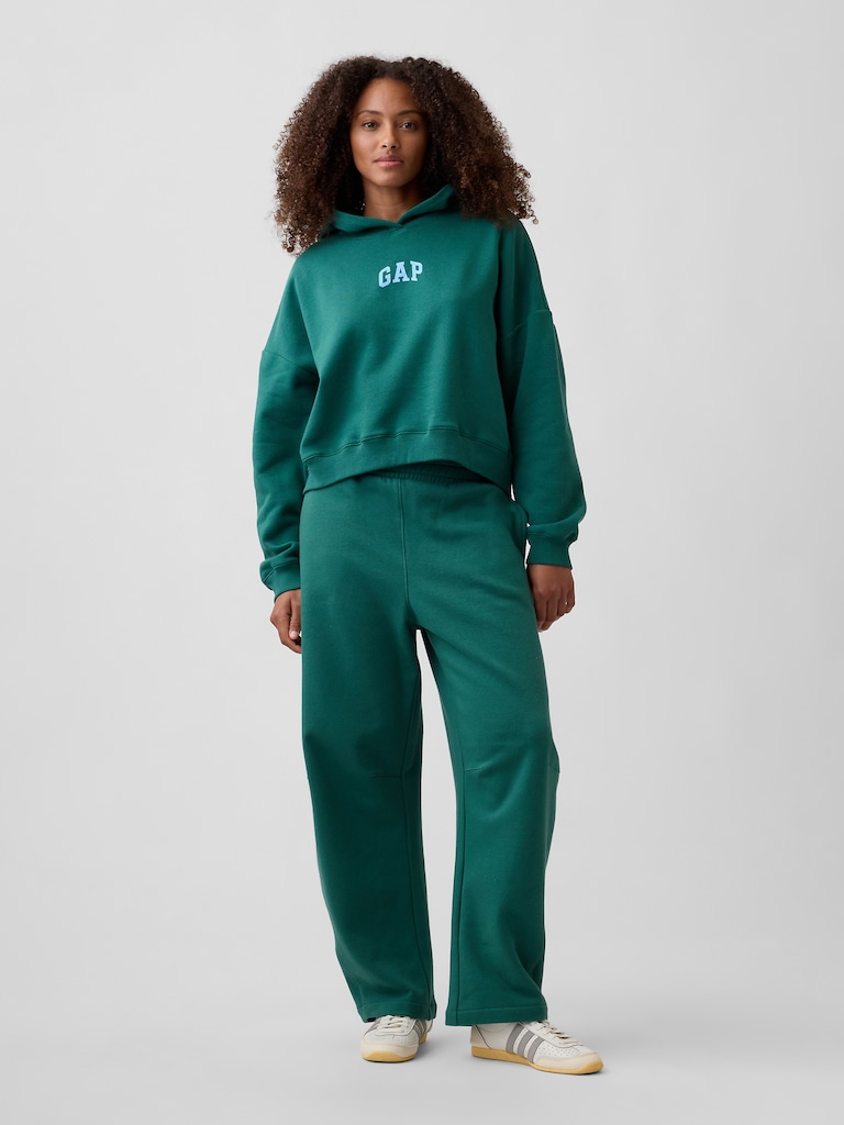 Relaxed Gap Mini-Logo Cropped Hoodie