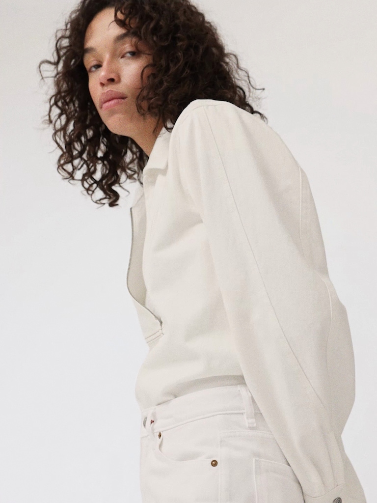 Gap × Victoria Beckham Denim Zip Shirt