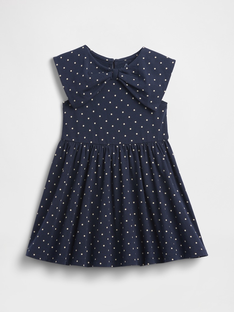 Baby & Toddler Jersey Bow Collar Dress