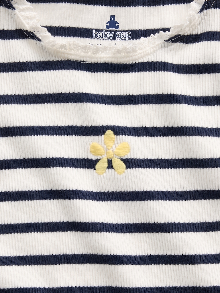 Baby & Toddler Graphic Stripe Rib Tank Top
