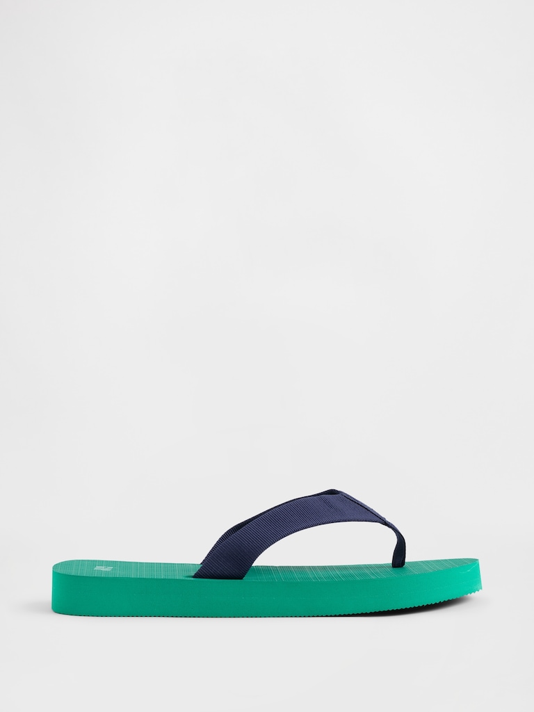 Canvas Platform Flip Flops