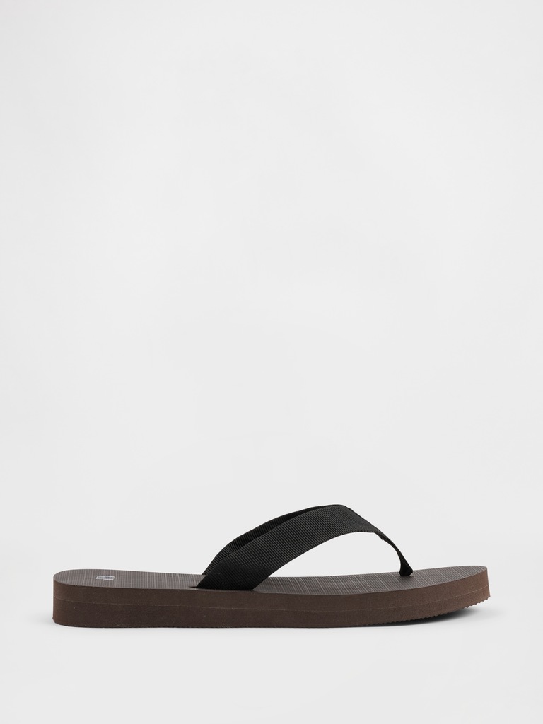 Canvas Platform Flip Flops