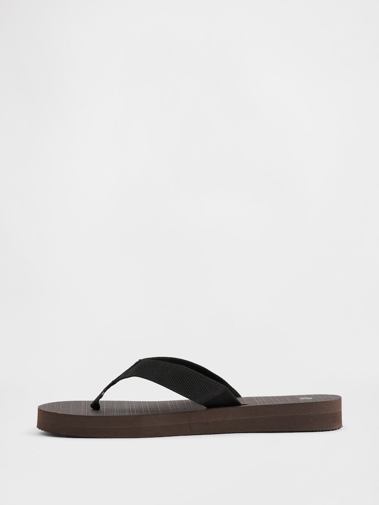 Canvas Platform Flip Flops