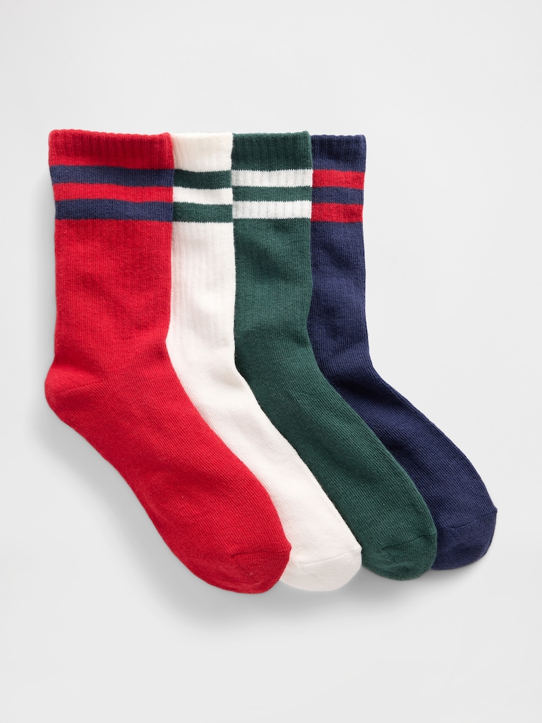 Kids Varsity Crew Socks (4-Pack)