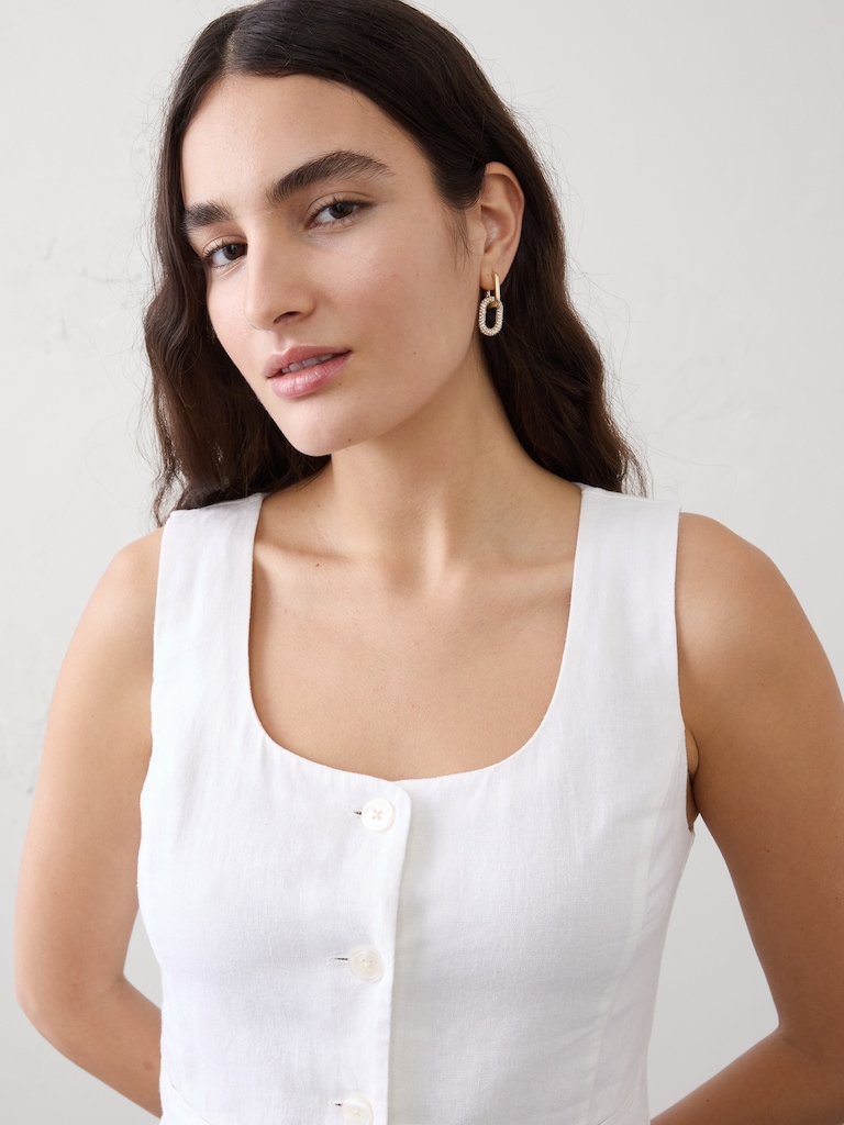 Pave Double Link Earrings