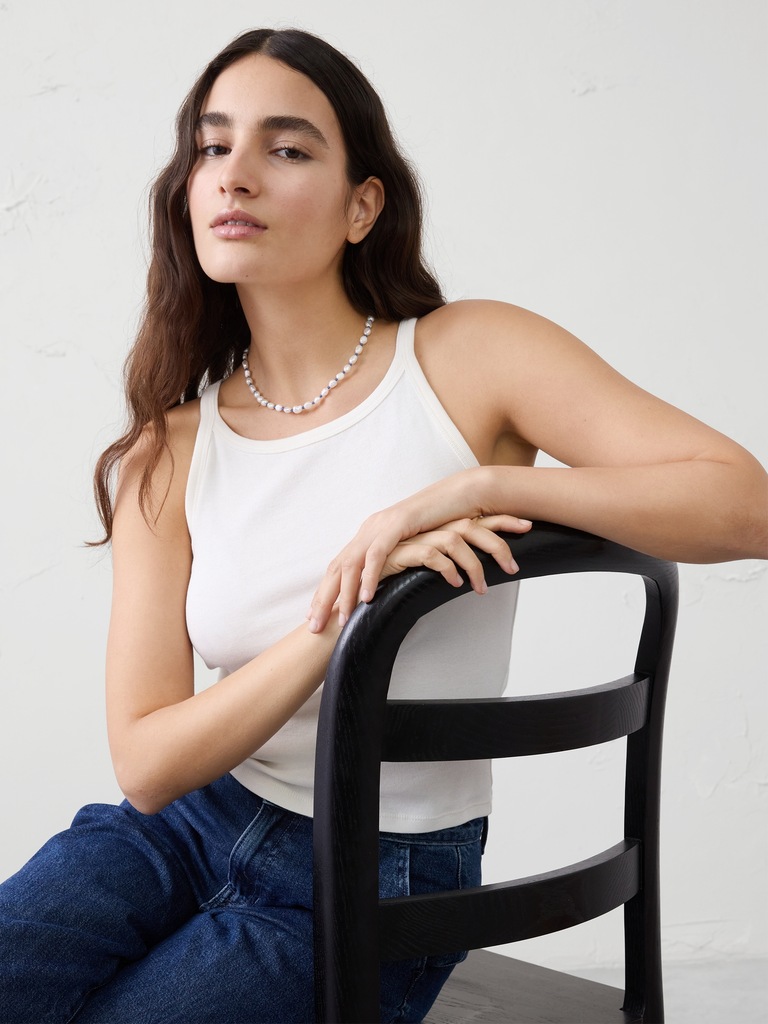 Pearl Colored Station Necklace