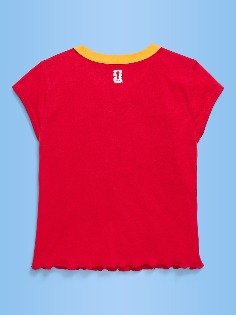 FIFA World Cup 26™ Colombia Smocked Graphic T-Shirt for Girls