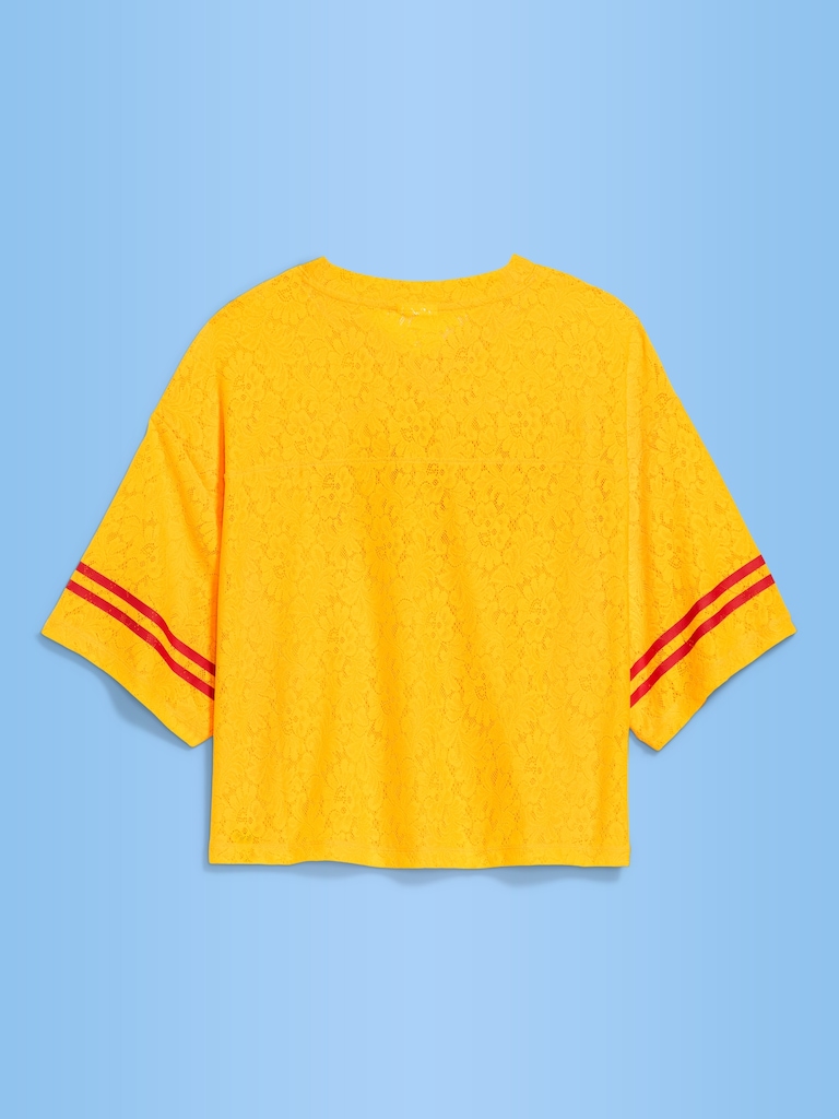 FIFA World Cup 26™ Colombia Boxy Lace V-Neck T-Shirt for Women