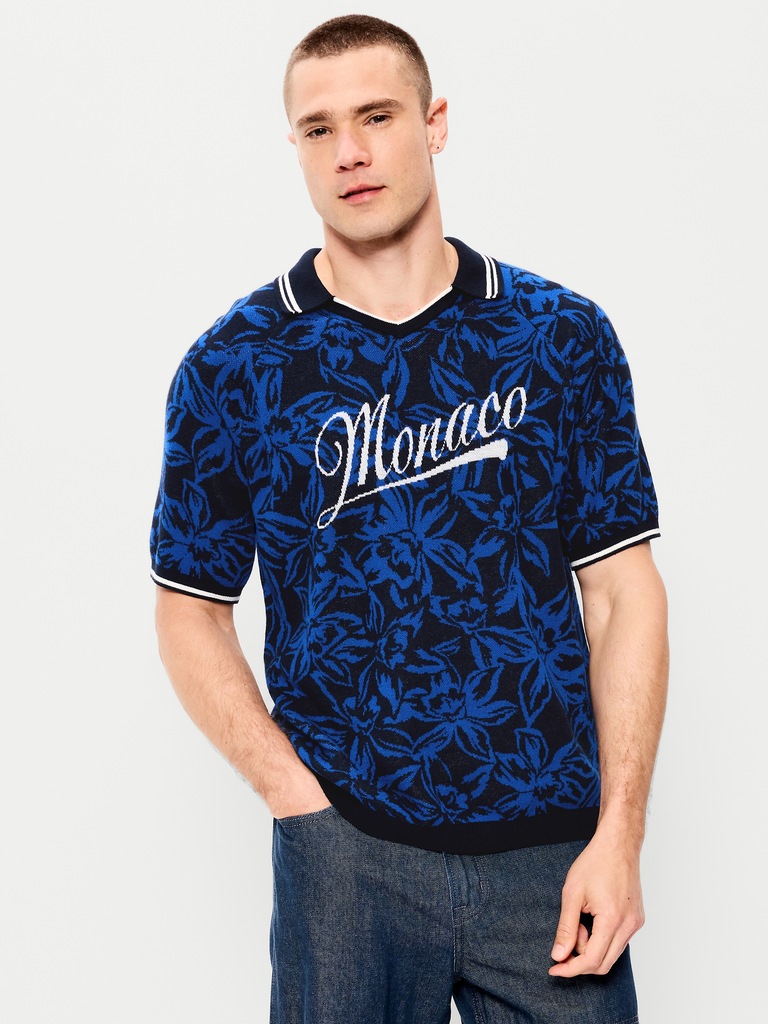 Rugby-Style Sweater Polo