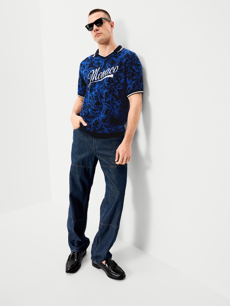 Rugby-Style Sweater Polo