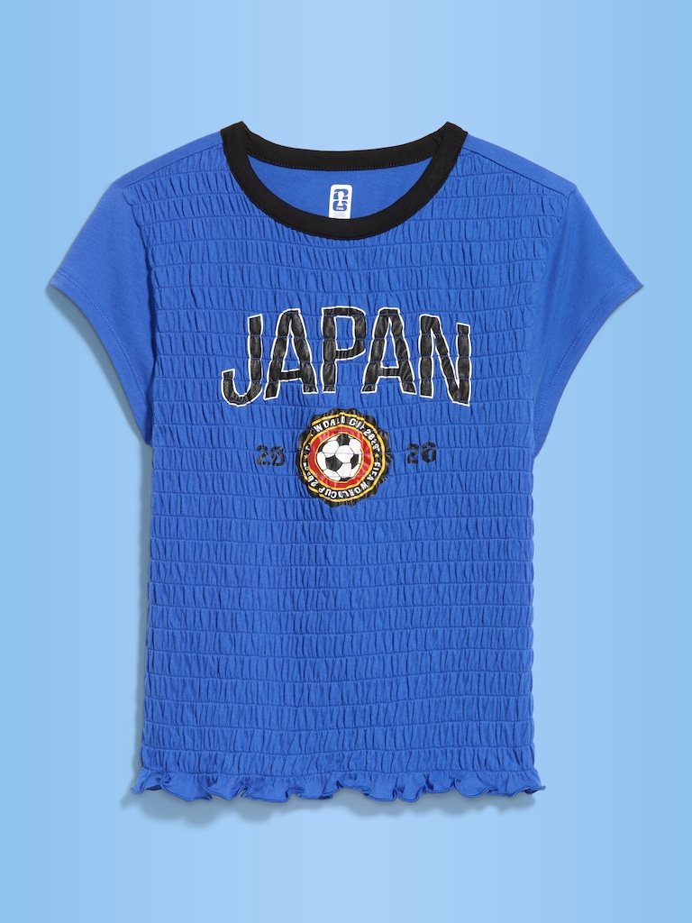 FIFA World Cup 26™ Japan Smocked Graphic T-Shirt for Women