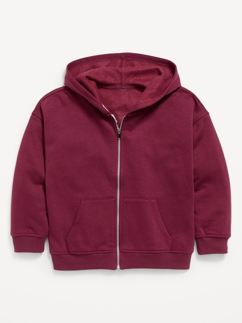 Oversized Fleece Full-Zip Hoodie for Girls