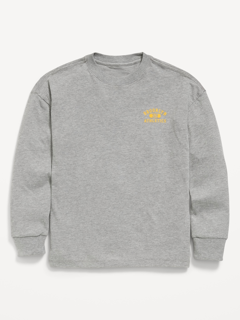 Oversized Long-Sleeve Graphic T-Shirt for Boys
