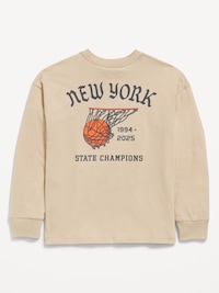 Oversized Long-Sleeve Graphic T-Shirt for Boys